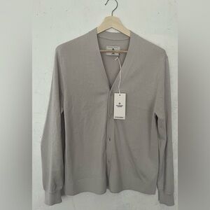 NWT: Reigning Champ Cotton/Cashmere Riviera V-Neck Cardigan (Retail $248)